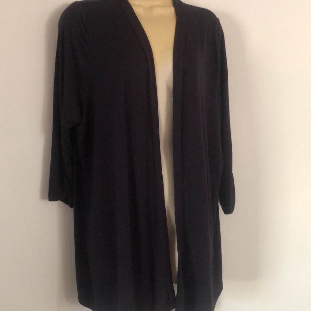 Lane Bryant Black Open Front Cardigan kimono